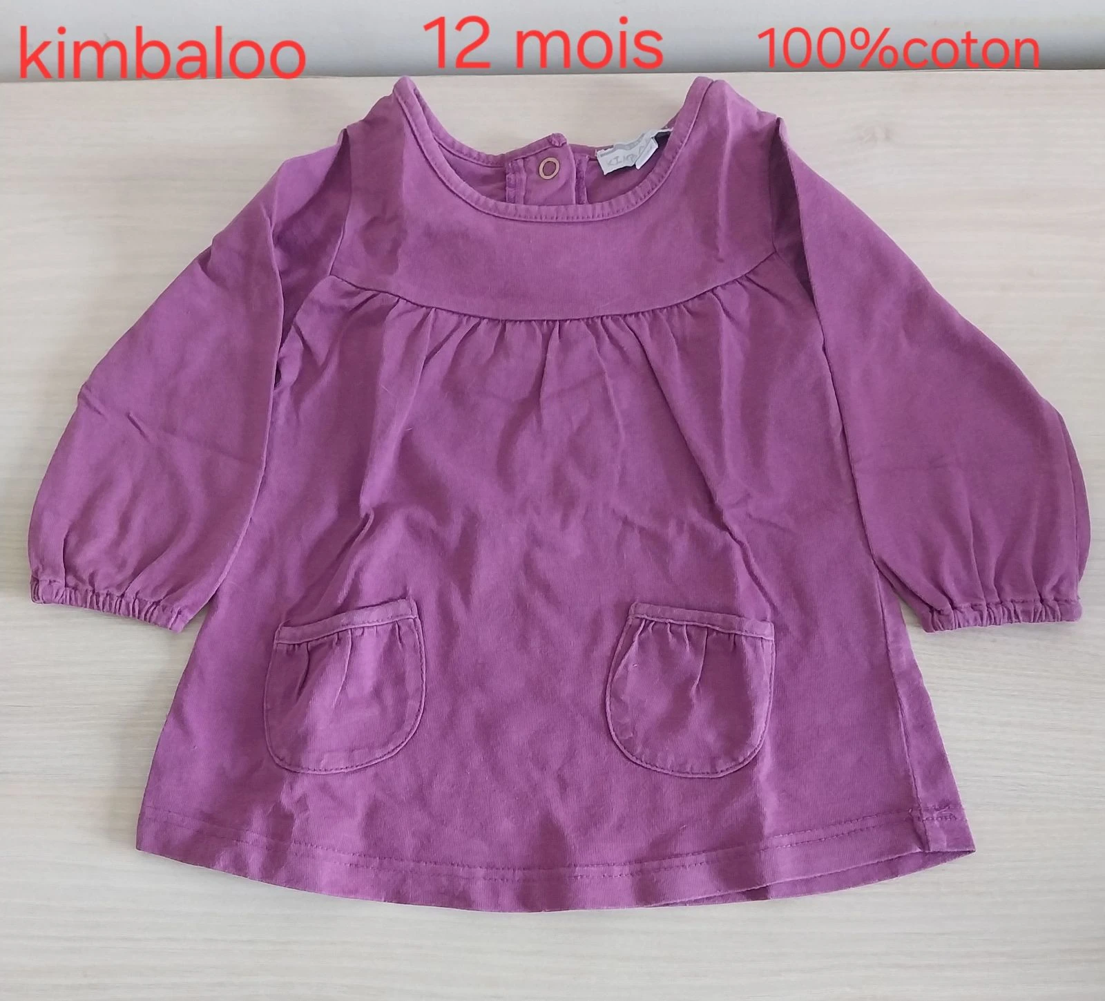 Lot de 4 Haut manches longues fille 12 mois 